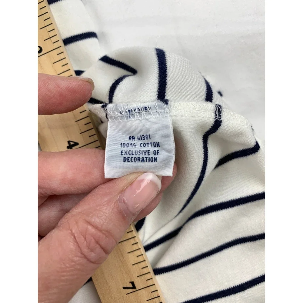 Polo Ralph Lauren XL Striped Pima Soft Touch Polo Shirt White Navy Flesh Pony